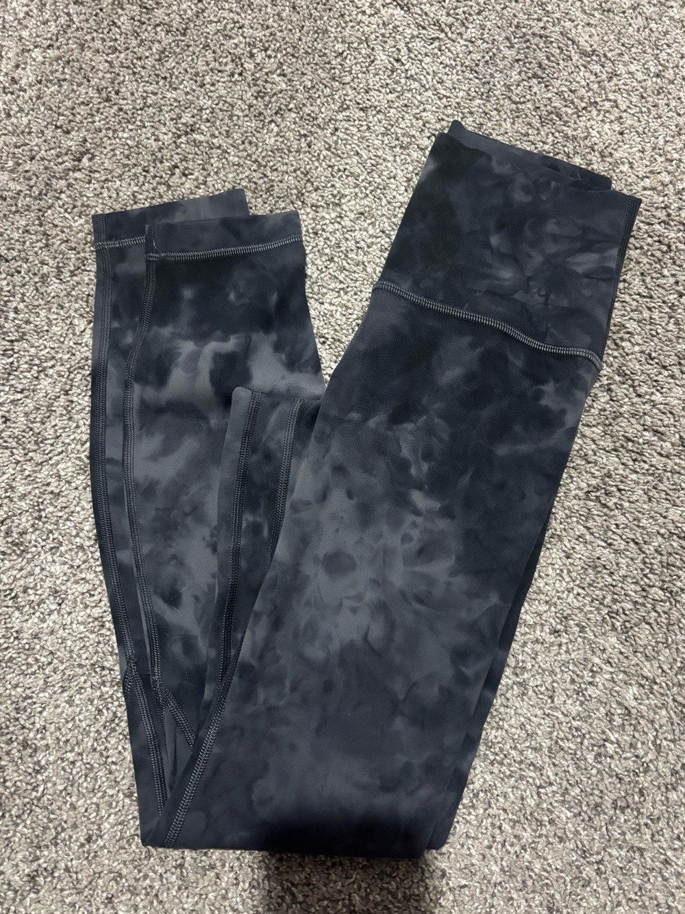 lululemon athletica Black Marble-Print Leggings